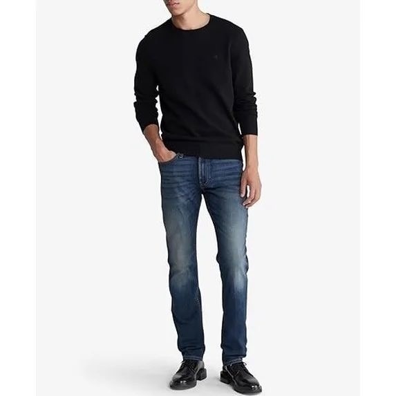Nwt Calvin Klein Mens Slim Fit Jeans Avedon Dark Blue Stretch Denim 30wx32l